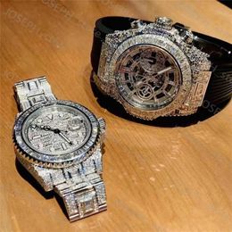 Andere horloges Luxury Mens kijkt naar Moissanite Mosang Stone Diamond Watch Movement horloges voor mannen top Montre de Luxe polshorloge mechanisch automatisch 904 J230407