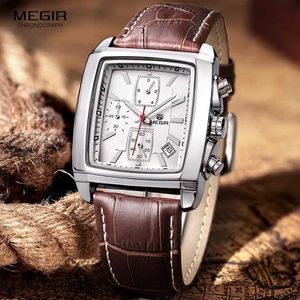 Autres montres Megir Fashion Casual Military Timing Quartz Mens Luxury Imperproof Simulate Watch Livraison gratuite pour hommes 2028L240403