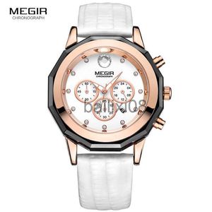Andere horloges Megir dames elegante quartz stopwatches mode waterdichte lichtgevende chronograaf 24-uurs polshorloge voor dames dame 2042LREWE J230728