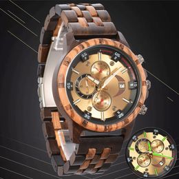 Andere horloges heren houten mode verjaardag trouwdag cadeau voor man gepersonaliseerde gegraveerde aangepaste houten horloge drop 230719