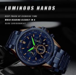 Otros relojes Relojes de pulsera de cuarzo formales para hombre Cronógrafo deportivo de lujo con manecillas luminosas de acero inoxidable 316 231208