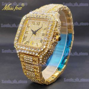 Andere Horloges Heren Goud Waterdicht Kalender Luxe Hip Hop Quartz Watehes Voor Mannelijke Partij Sieraden Iced Vintage Hand Klok Dropshipping T240329