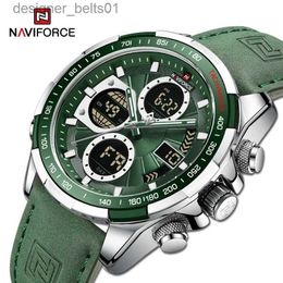 NAVIFORCE Mode Militair es voor Heren Luxe Originele Sport Chronogrh Waterdicht Quartz Klok Digitaal PolsL231122