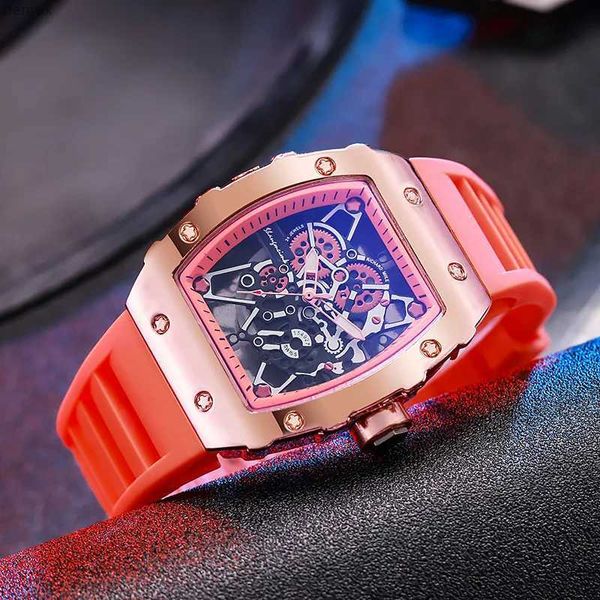 Otros relojes New Fashion Fashion Luxury Watch Mens Gran Jelly de Jalea de Silicona Quartz Watch Mens Watchl240403