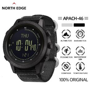 Andere horloges NORTH EDGE APACHE-46 Digitaal horloge voor heren Militair Sport Waterdicht 50M Hoogtemeter Barometer Kompas Wereldtijd Polshorloge Klok 230619