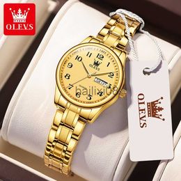 Otros relojes OLEVS Moda de negocios Reloj dorado para mujer Lujo Impermeable Acero inoxidable Mujer Relojes de pulsera de cuarzo 5567 Reloj para mujer J230728