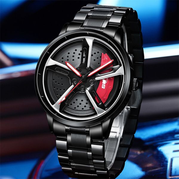 Autres Montres Original 3D Real Man Montre Étanche De Voiture Jante Quartz Hommes Sport Pour Hommes Horloge Mens Spinning 230725