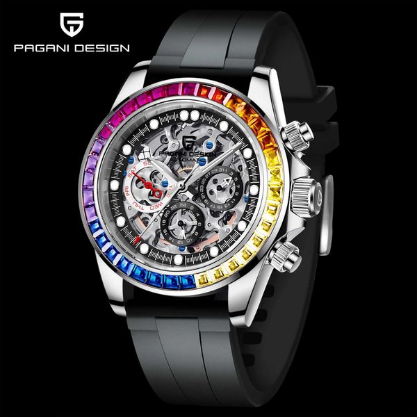 Autres montres Pagani Design 2023 Nouveaux hommes Chronographe mécanique automatique Brand Top Brand en acier inoxydable Sapphire Sports Es Regio Masculino T240508
