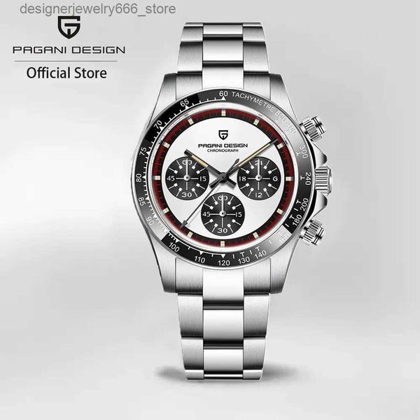 Otros relojes PAGANI DESIGN 2023 Nuevos hombres Cuarzo Muñeca Moda Cerámica Bisel Cronógrafo Parada Impermeable m Inoxidable para hombres Q231204