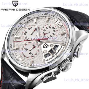 Other Watches PAGANI DESIGN Mens Chronograph Sport Leather es Stainless Steel Luxury Brand Quartz Waterproof relogio masculino T231206