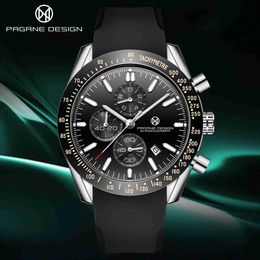 Otros relojes PAGANI DESIGN Pagrne Nuevo reloj de cuarzo para hombre Cinturón de goma Reloj de lujo para hombre Moda Casual Reloj deportivo masculino Relogio Maasculino J240118