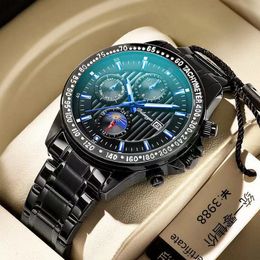Otros relojes POEDAGAR Casual Sport para hombres Top Brand Luxury Stainless Stain Reloj de pulsera Hombre Reloj Moda Impermeable Quazt Reloj de pulsera 230719