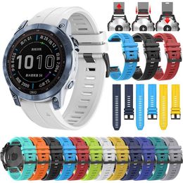 Autres montres Bracelet en silicone QuickFit 22 mm 26 mm adapté au bracelet Garmin Fenix 7X 7 Solar/6X 6 Pro 5 5X Plus 3 3HR/Epix WatchBand 1 1 bracelet officiel J240222