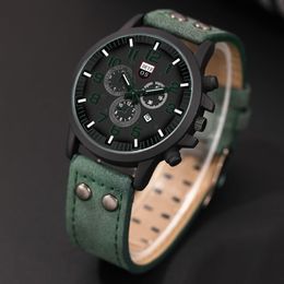 Autres Montres Reloj Hombre Mode Hommes Montres Hommes Sport En Cuir Quartz Montre-Bracelet Homme Calendrier Militaire Montre Relogio Masculino 230607