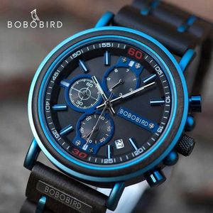 Autres montres Renoj hombre BOBO nouvelle montre en bois pour hommes haut de gamme chronométrage montre à quartz militaire pour hommes livraison directe personnalisation J240131