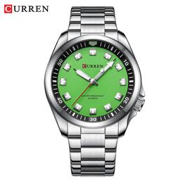 Reloj Curren/Karion 8451 para hombre, reloj de cuarzo, reloj con banda de acero, reloj de negocios para hombre, reloj de moda