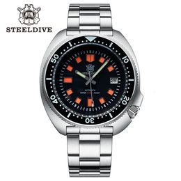 Autres montres SD1970R Fourniture limitée STEELDIVE Marque 44mm Lunette en céramique en acier inoxydable 200M étanche NH35 Montre de plongée automatique pour hommes 230714