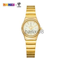 Andere Horloges SKMEI Mode Japan Quart Beweging Vrouwen Horloges Luxe Vrouwelijke Dames Gouden Polshorloge Meisje Klok Relogio Feminino Reloj mujer J230728