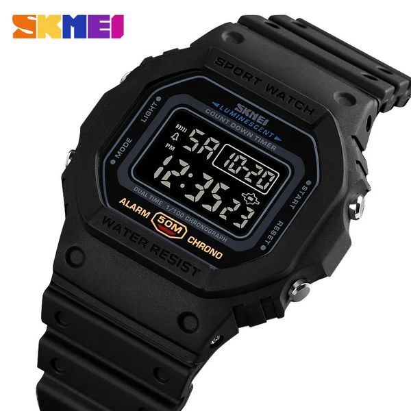 Otros relojes SKMEI Reloj deportivo digital multifuncional para hombre Relojes de pulsera con cuenta regresiva de 2 tiempos Relojes masculinos retro de moda reloj hombre 1628 231114