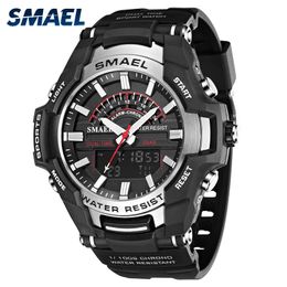 Autres montres SMAEL Quartz Montres-bracelets Homme Horloge 50M Étanche Analogique Numérique LED 8028 relogio masculino Hommes Sport Militaire 231122