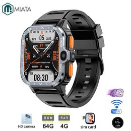 Andere horloges Smart Watch met HD-camera voor heren 2G 4G Sim-kaart 64GB 16GB RAM NFC GPS WiFi Waterdichte telefoon Smart Watch Pk DW88 DW89 J240326