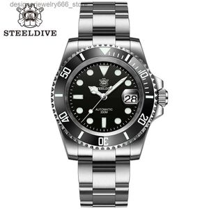 Other Watches STEELDIVE SD1953 New Arrival Stainless Steel Bi-Color Dial NH35 Automatic 300M Waterproof Sapphire Glass Men Dive es Q231204