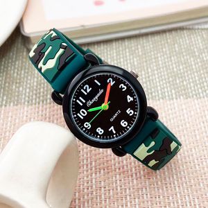 Autres montres été garçons filles mode camouflage bracelet en silicone montres à quartz enfants enfants étudiants numériques cool horloges étanches 230804
