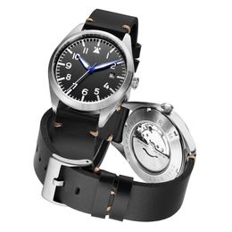 Andere horloges Swiss Pilot Automatic Watch Field Mechanical Uurwerken Fliegeruhr Flieger Polshorloge Reloj Aviador Piloto Clock Uhr 230729