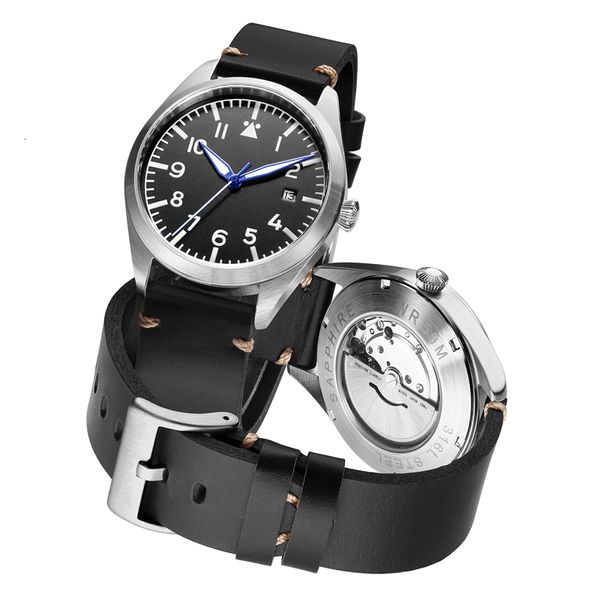 Autres montres Swiss Pilot Automatic Watch Field Talards mécaniques Fliegeruhr Flieger Wristwatch Reloj Aviador Piloto horloge UHR 230714