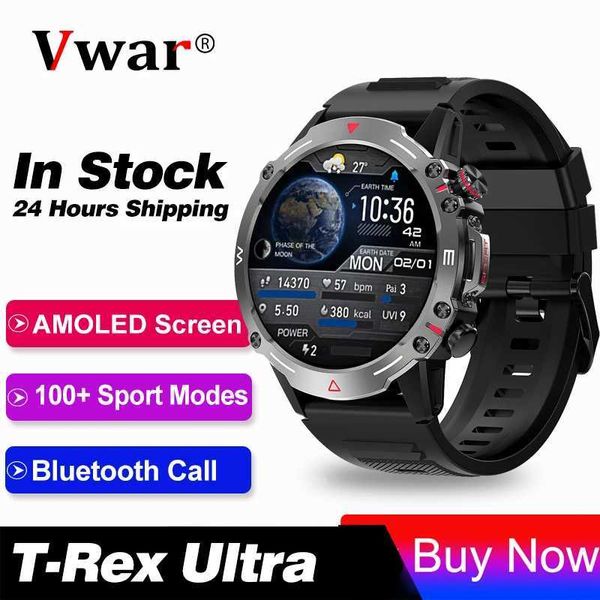 Otros relojes T-Rex Ultra Smart Watch Sturdy Outdoor Sports Smart Watch Watch AMOLED Pantalla con AOD Bluetooth Llame a IP68 Waterproof Fitness Watch J240530