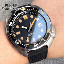 Autres montres Tandorio Diver Montre automatique Hommes Noir Orange 20Bar Montre-bracelet étanche Japon NH35A Movt Sapphrie Crystal 120 Click Bezel J240131
