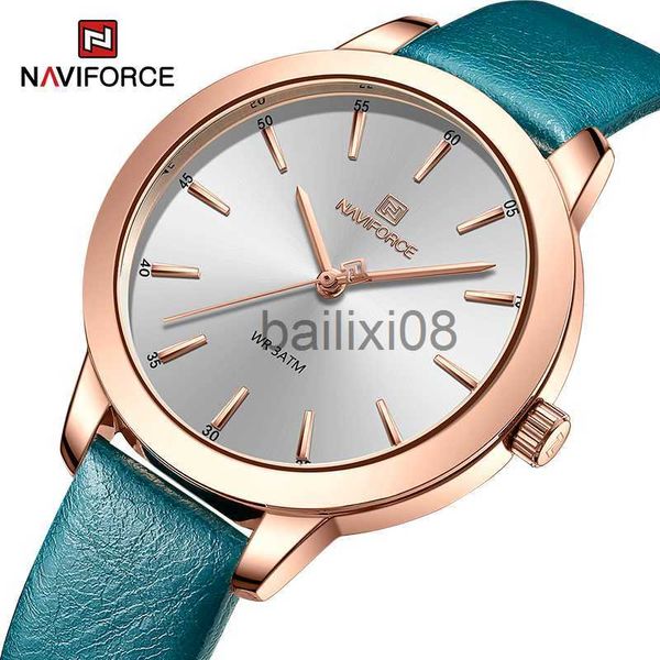 Andere Uhren Top Marke NAVIFORCE Quarz Leder Wasserdichte Frauen Uhr Einfache Modische Damen Armbanduhren Kleid Weibliche Uhr Reloj Mujer J230728