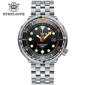 Autres Montres Tuna Can Montre Classique Pour Hommes STEELDIVE SD1975C Lunette En Céramique Super Lumineuse 300M Étanche NH35 Mouvement Montre-Bracelet De Plongée 230725