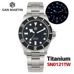 Autres montres Watchdives X San Martin Montre de plongée SN0121T Saphir NH35 Lunette en céramique automatique 30Bar BGW-9 Lumineux 39mm Montre-bracelet 230928