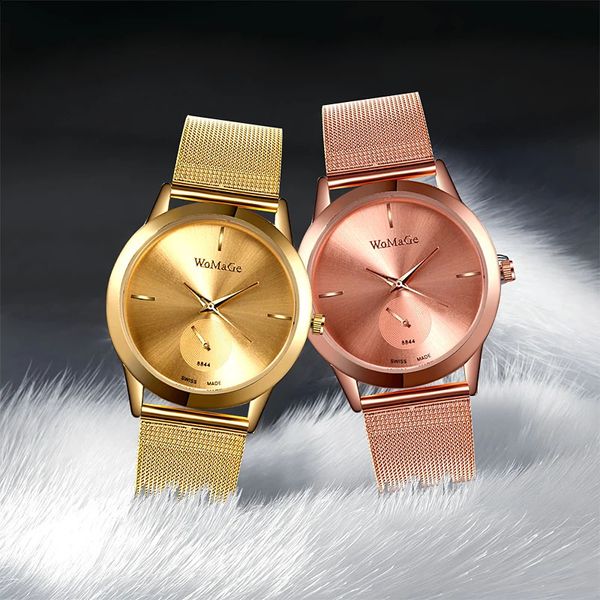 Autres montres Montres pour femmes Marque WOMAGE Luxe Mode Dames Montre Simple Designer Haute Qualité Quartz Montre Pour Femme Montre-Bracelet 231118