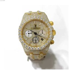 Autres montres Montres-bracelets Montre en diamant Hip Hop Coupe ronde Toutes les tailles Personnaliser Montre en diamant naturel faite à la main pour montre en diamant pour hommes