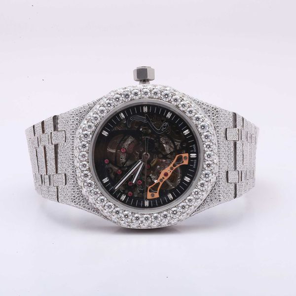 Autres montres Montres-bracelets glacés personnaliser la montre de luxe pour hommes en diamant faite à la main fabricant de bijoux fins VVS1 montre en diamantUIJY6T3S
