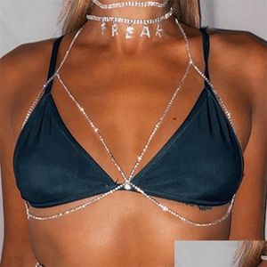 Autre goutte d'eau cristal poitrine chaîne soutien-gorge bijoux pour femmes bikini y mode corps harnais lingerie festival 221008 livraison DHR6P