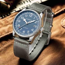 Autres appareils portables Ochstin Mens Watches 2022 Mécanique Automatic Top Brand Cuir / Nylon Pilot Luminal Retro Wristwatch Relogie Masculino X0821