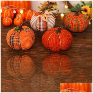 Andere bruiloft zijn voorstanders Halloween -scène Dressing Cartoon Colorf stof Pompoentafel Decoratie Cross Border Thanksgiving Props Drop de DHVBP