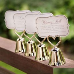 Other Wedding Favors Party Supplies Kissing Sier Event Gold Bell Place Card Holder/P O Holder Table Decoration P1202 Drop Delivery Ev Dhak4