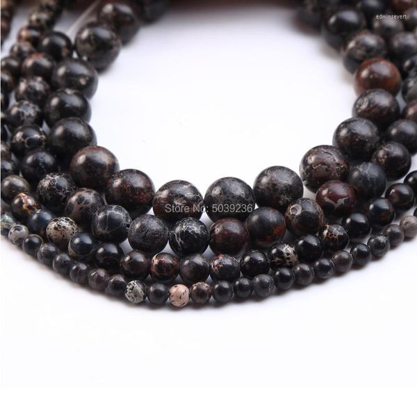 Autre vente en gros de jaspes de sédiments de la mer Noire pierre naturelle perles rondes en vrac 4-12mm pour la fabrication de bijoux bracelet à bricoler soi-même collierautre Edwi22