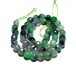 Autres gros facettes pierre blanche naturelle colorant vert violet perles pour la fabrication de bijoux bracelet à bricoler soi-même collier 8 mm brin 15''autre ed