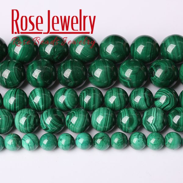 Autres perles de pierre en vrac rondes en malachite naturelle en gros Bracelet collier perles de couture pour la fabrication de bijoux 46810 mm 15 pouces 230325