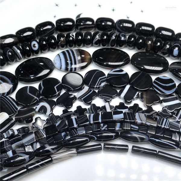 Autres perles d'agates en pierre naturelle en gros accessoires Sardonyx dépouillé minuscule cristal bricolage gemme pour la fabrication de bijoux Bracelet Wynn22
