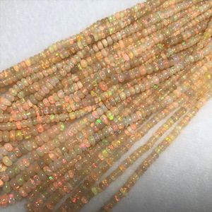 Andere Groothandel Top Ethiopische Opaal Rondelle edelsteen losse kralen voor sieraden maken DIY ontwerp ketting armband 230422