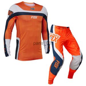 Autres vêtements 2023 Dirt Mo et pantalon Combo Orange Motocross Racing Costume Moto VTT Dirt Bike Downhill Riding Adulte MX Set x0926