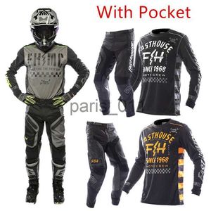 Autres vêtements 2023 pour Shift MX Suit Motocross Gear Set Off Road Set avec poche Dirt Bike et pantalon Moto Racing Vêtements x0926