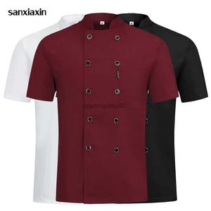 Otras prendas de vestir 3 colores de alta calidad Uniforme de chef de doble botonadura Restaurante cocina de hotel Chaquetas de catering Cocina Ropa de trabajo de cafetería Ropa de chef