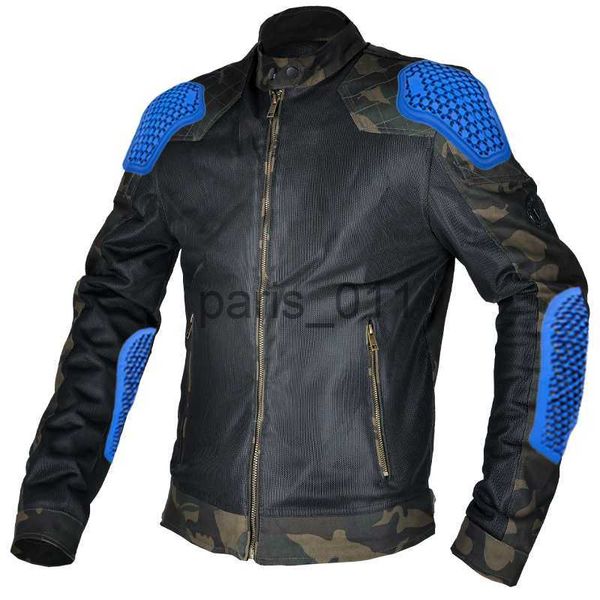 Autres vêtements Camo Summer Jacket Veste de moto Veste de moto incassable Veste de course Chemise de costume de course avec protection du coude et du dos x0926